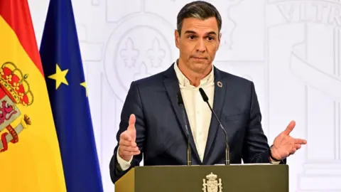 Getty Images El presidente del Gobierno español, Pedro Sánchez