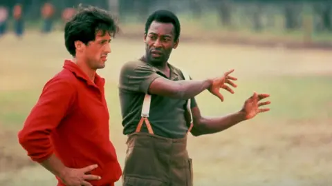 Alamy Sylvester Stallone and Pele in Escape to Victory