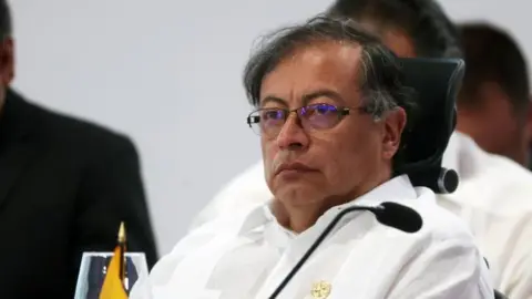 EPA President of Colombia Gustavo Petro takes part in the plenary session of the XXVIII Ibero-American Summit of Heads of State and Government, in Santo Domingo, Dominican Republic, 25 March 2023.