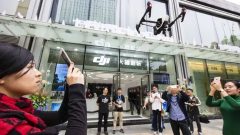 Getty Images drones flying