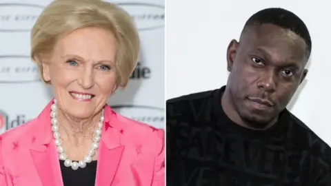 PA Media/BBC Mary Berry and Dizzee Rascal