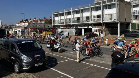 Cyclists in Felixstowe