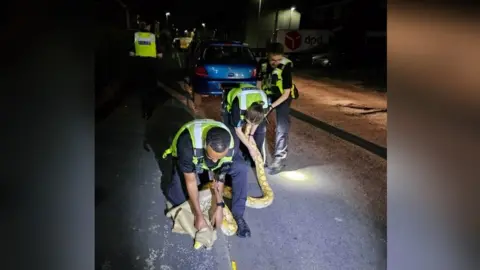 West Midlands Police Snake rescued by police