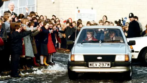 Getty Images Princess Diana driving car