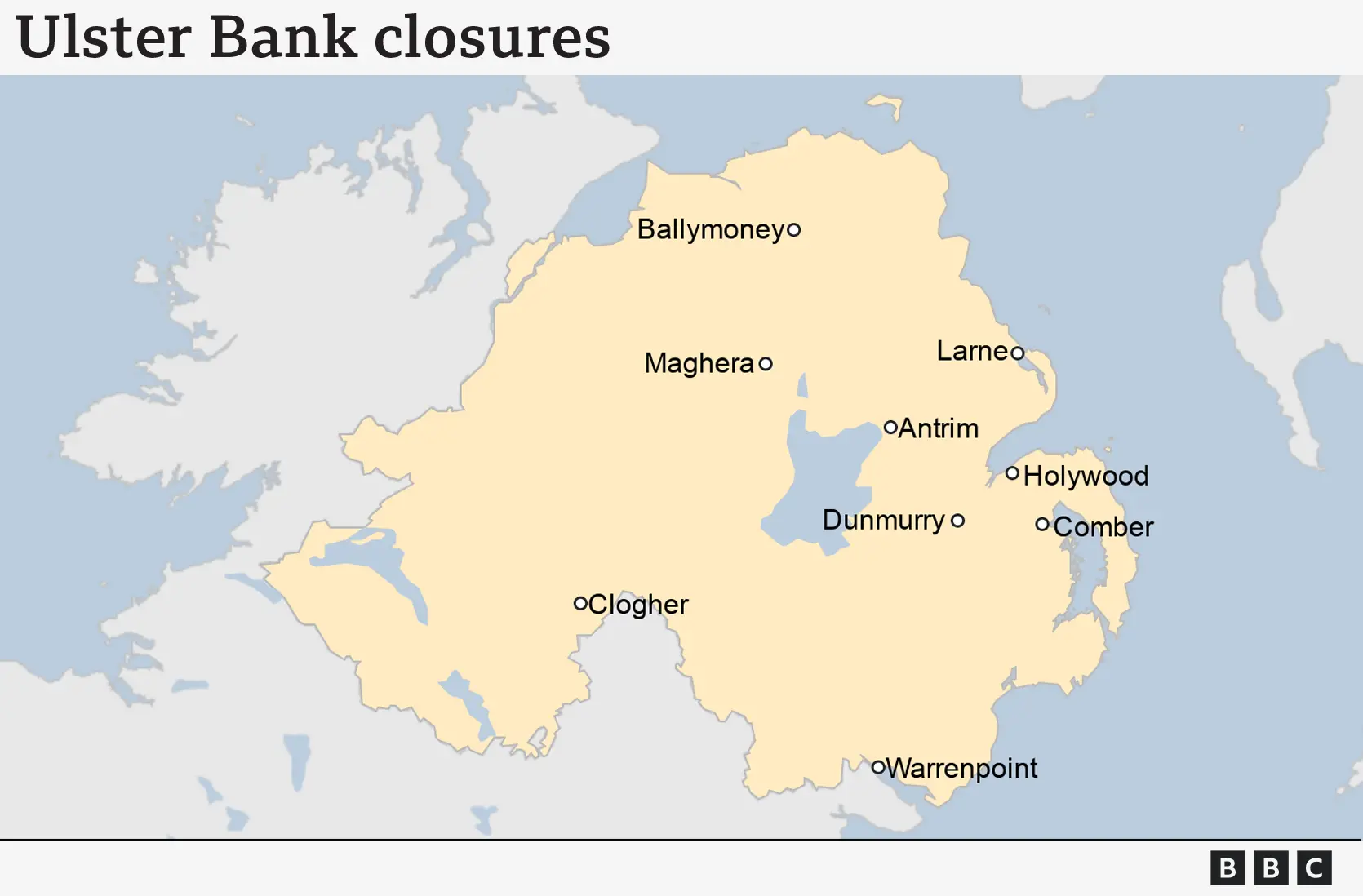 Ulster Bank to close nine branches across Northern Ireland