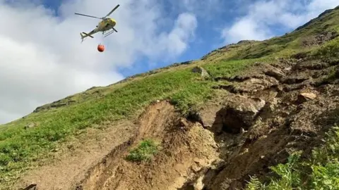 BEAR Scotland  Helicopter at A83 Rest and Be Thankful