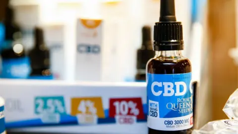 Getty Images CBD oil in a shop in France