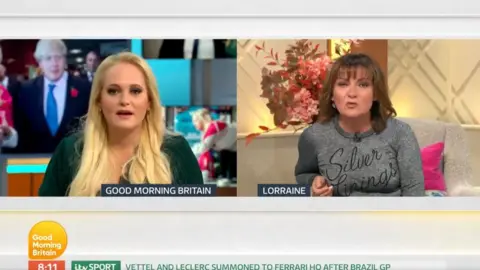 ITV Jennifer Arcuri and Lorraine Kelly