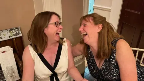 Family photo Cathie (left) and Tricia