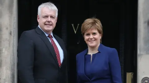 PA Carwyn Jones and Nicola Sturgeon