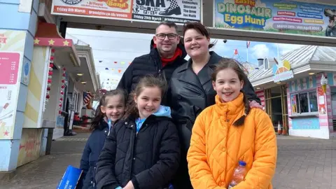 family on holiday at Weston super Mare