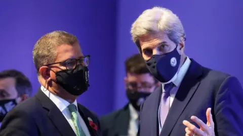 Reuters John Kerry with the UK's Alok Sharma at the COP26 summit