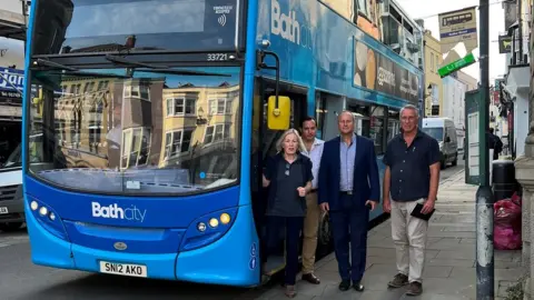 Wells Liberal Democrats Somerset County Councillors Tessa Munt, Theo Butt Philip & Mike Rigby, with Wells City Councillor Gordon Folkard