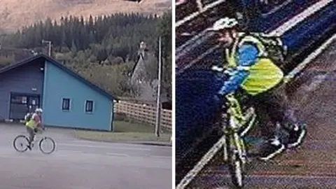 Police Scotland CCTV of Tony Parsons with bike