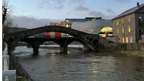 The river Taff in Pontypridd