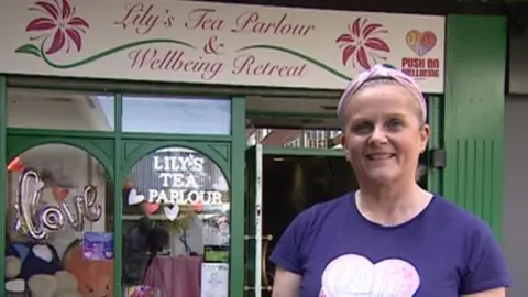 Teresa Farrell in front of Lily's