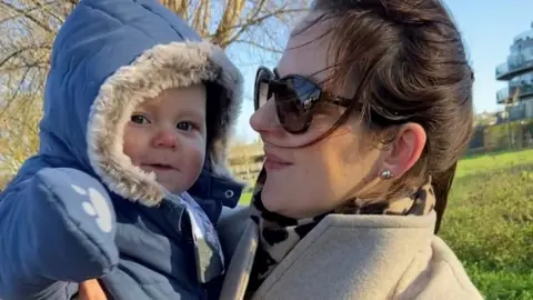 Cambridgeshire Police Louis Thorold with his mother Rachael