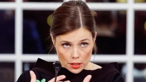 EPA Katrín Jakobsdóttir at a press conference in Reykjavik. Photo: 30 November 2017
