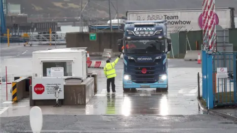 Pacemaker Lorry being checked at Larne Port