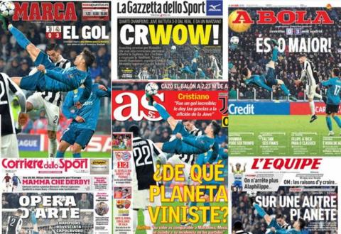 Cristiano Ronaldo bicycle kick: Night Juventus Stadium rose to applaud