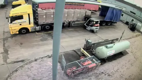 HSE CCTV of HGV in drinks firm depot