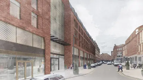 Leeds City Council Artist's impression of the proposed Kirkgate Market hotel