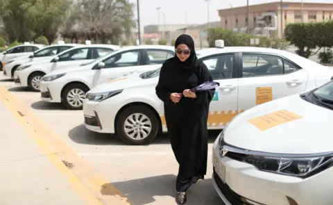 Reuters A driving lesson at Saudi Aramco Driving Center in Dhahran