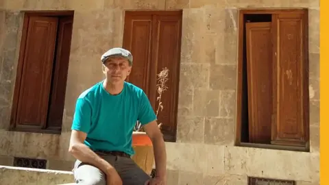 Zahed in his courtyard