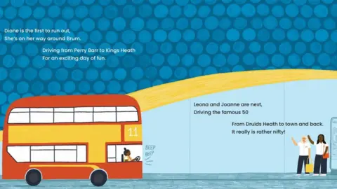 National Express West Midlands A page from a children's book about female bus drivers