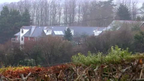 BBC Holmesley Care Home sign, Sidmouth