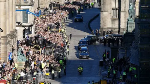 PA Media Hearse in Edinburgh