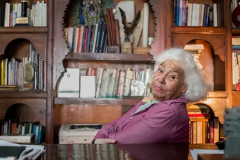 Getty Images Portrait of Nawal el Saadawi in her home on September 2015 in Cairo, Egypt.