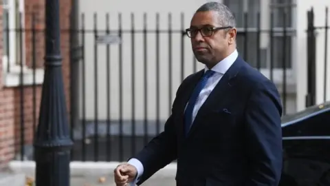 EPA James Cleverly leaves after attending the weekly cabinet meeting