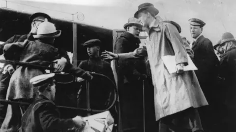 Hulton Archive Winston Churchill is attacked by a suffragette in Aberdeen in 1912