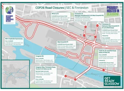 COP26 How are road closures affecting Glasgow