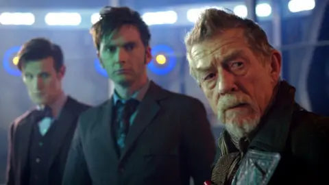 Matt Smith, David Tennant and John Hurt in The Day of the Doctor