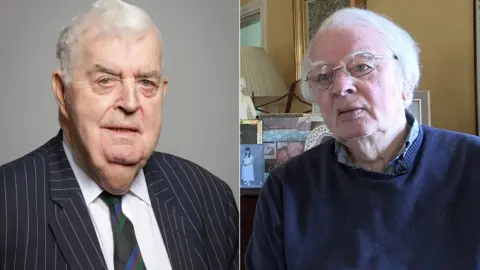 Roger Harris UK Parliament/BBC Lord Kilclooney and Austin Currie