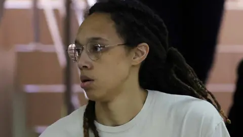 Reuters Brittney Griner in Khimki near Moscow, 1 Jul 22