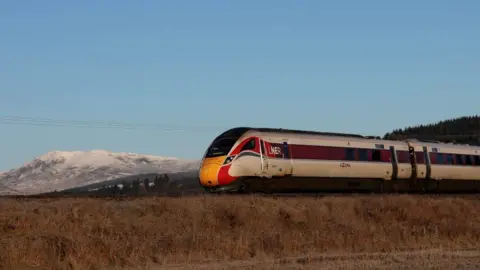 Reuters The delayed LNER Inverness to London train travels through Perthshire, Scotland