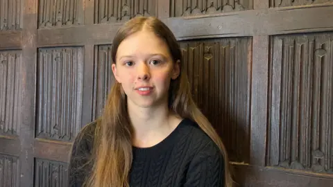 BBC Lena Van Dongen , one of the youngest bell ringers at Great St Mary's