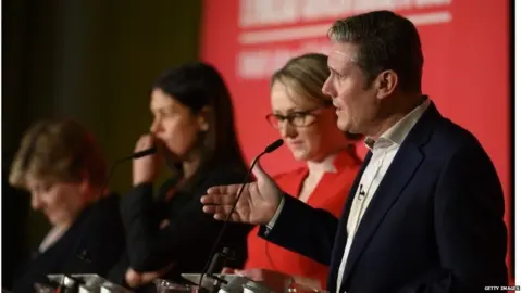Getty Images Labour leadership contenders at a recent hustings