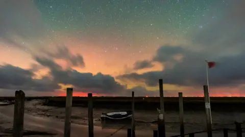 Brad Damms Northern Lights at Blakeney