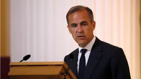 Reuters Mark Carney delivers his speech at The Mansion House