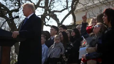 Getty Images trump speech in rose garden