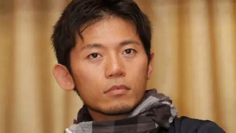 AFP Japanese climber Nobukazu Kuriki attends an event where he accepted a permit to climb Mount Everest in Kathmandu, 23 August 2015