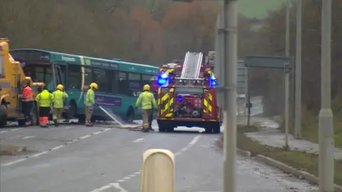 BBC Fire crews at the scene