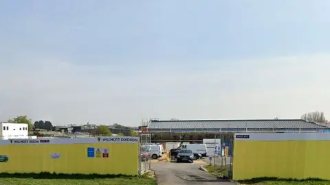 Google Ripon leisure centre - construction work April 2021