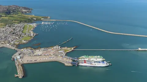 Getty Images Aerial Views of the port of Holyhead, Anglesey, North Wales