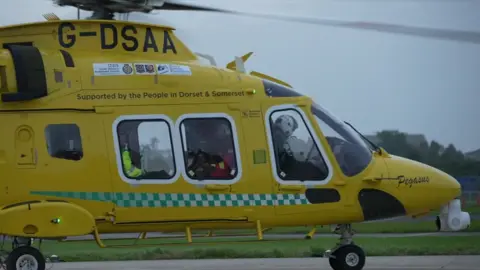 DSAA helicopter ready to take off