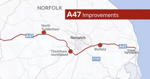 Norfolk A47 Thickthorn roundabout Delay fears over contractor switch